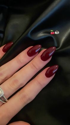 Red Summer Nails, Wine Nails, Cherry Nails, Smink Inspiration, Casual Nails, Soft Nails, Red Nail, Classy Nails