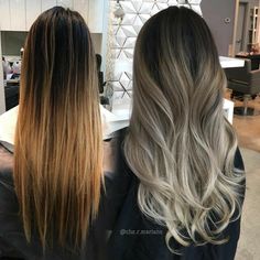 pinterest: @ gaaabbriellaa ♡ Boliage Hair, Ombre Hair Blonde, Pinterest Hair, Hair Inspiration Color, Grey Hair