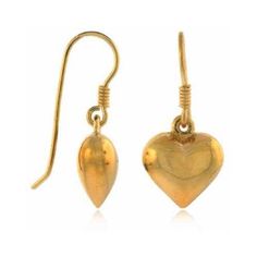 With its classical charm, these earrings will light up anyone's heart. These beautiful earrings showcase dangling puffed hearts. The earrings are crafted of 18K gold over sterling silver, and secured with fishhook backs. Product Details Metal Type Yellow-gold-plated-silver Metal Stamp 925-sterling Weight 2.3GR Length 25.9MM Width 12MM Back Finding fishhook Classic Pierced Gold Heart Earrings, Classic Gold Pierced Heart Earrings, Classic Gold Open Heart Earrings, Gold Teardrop Earrings For Valentine's Day, Gold Teardrop Heart Charm Earrings, Classic Gold Double Heart Earrings, Classic Gold Heart Earrings With Heart Charm, Gold Sterling Silver Dangle Heart Earrings, Gold Sterling Silver Heart Dangle Earrings