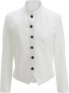 Premium Quality Waiter server Jacket Waitress Uniform shirt white xxs xs sm med lg XL 2X 3X 4X, women's tops Formal Stand Collar Top For Fall, Fitted Solid Color Top With Stand Collar, Fitted Solid Tops With Stand Collar, White Stand Collar Top For Work, Fitted Stand Collar Top For Fall, White Fitted Top With Stand Collar, Formal White Stand Collar Outerwear, White Stand Collar Outerwear For Formal Occasions, White Stand Collar Outerwear For Formal Events