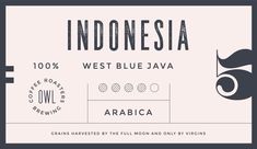 the label for indonesia's west blue lava