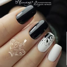 Black And White Nail, Black And White Nail Art, Kutek Disney, Black Nail Art, Epic Fail, White Nail Art, Makijaż Smokey Eye, White Nail Designs, Black Nail Designs