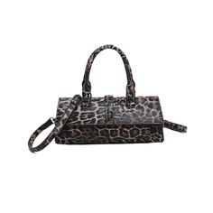 Color: Brown Leopard Print Rectangular Satchel For Shopping, Trendy Rectangular Leopard Print Bags, Leopard Print Shoulder Bag With Top Carry Handle, Chic Leopard Print Shoulder Bag With Top Carry Handle, Rectangular Leopard Print Bags For Daily Use, Leopard Print Large Capacity Rectangular Bag, Chic Leopard Print Bag With Detachable Handle, Leopard Print Top Handle Evening Bag, Leopard Print Top Handle Bag For Evening