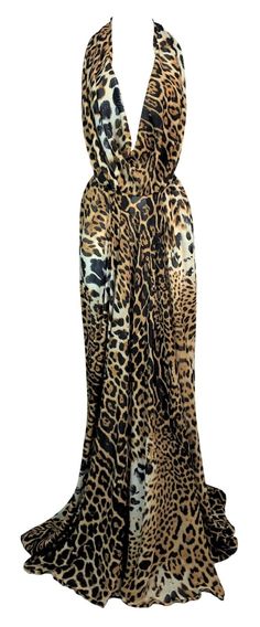 S/S 2002 Yves Saint Laurent Tom Ford Sheer Leopard Silk Plunging Gown Dress | eBay Yves Saint Laurent Dress, Tom Ford Dress, Gucci Gown, Tom Ford Gucci, Animal Print Fashion, Leopard Dress, Gown Dress, Animal Print Dresses, 2000s Fashion