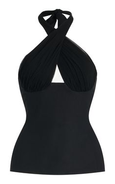 Find Tae Park Exclusive Silk Halter Top L on Editorialist. Brooklyn-based Taehee Park’s romantic essentials highlight understated body parts — like the under-bust and collarbone — with traces of vintage finds and her Southeast Asian roots. Each piece is designed to “stand out in a crowded room” and “be worn with minimal effort,” says Park. Elegant Backless Swimwear With Built-in Bra, Chic Evening Swimwear With Underwire, Chic Formal Swimwear For Summer, Elegant Halter Neck Swimwear With Built-in Bra, Chic Underwire Swimwear For Evening, Elegant Black Backless Swimwear, Elegant Backless Black Swimwear, Elegant Black Swimwear With Built-in Bra, Elegant Backless Swimwear For Night Out