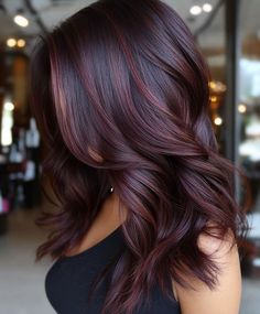 Braid Hair Style, Fall Hair Colors Copper, Hairstyle Art, Hidden Hair Color, Purple Hair Highlights, Best Hairstyles For Women, Chestnut Hair, Plum Hair