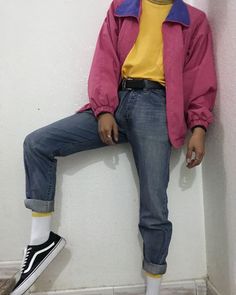 Colorful Retro Outfits Men, Male Outfits Colorful, Tatjana Patitz, 90s Fashion Men, Is A Girl, Hipster Mens Fashion, 90s Fashion Outfits, Hipster Outfits, 90s Outfit