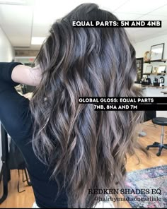 Ash Brown Balayage Shades Eq Formula, 7ag Shades Eq, Ash Brown Shades Eq Formula, Ombre Ash Brown Hair, Color Formulas Redken, Hair Color Formulas Redken, Brunette Shades Eq, Hair School Cosmetology, Brunette Formulas