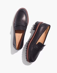 The Corinne Lugsole Loafer Lugsole Loafer, Madewell Loafers, Best Loafers, Look Formal, Leather Industry, Madewell Shoes, Black Loafers, Comfy Shoes, Lug Sole