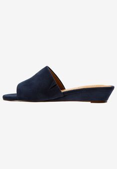 A modern, slip-on silhouette crafted from supple suede-like or fabric material. Inside elastic gore for all-day comfort. PS: There will be variations in Summer Slip-on Synthetic Mules, Summer Slip-on Mules With Removable Insole, Comfortable Blue Slip-on Slides, Calf Leather Slip-on Mules With Removable Insole, Blue Cushioned Slip-on Mules, Wedge Mules, Platinum Credit Card, Thermal Sweater, London Gifts