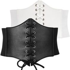 New Product Elastic,Leather Imported Snap Closure Dry Cloth Clean Black Corset Belt For Waist - Wide Costume Cinching Belt With Tied Corset Leather On The Front, Elastic Webbing Band On The Back, Snap Button Closure To Lock The Belt, Fancy Leather Belt For Costumes: Ideal For Wearing With Oversized Shirts Or Dressy Wear, Such As The Dress For Princess Renaissance, Halloween Party, Masquerade, Gothic, Rock, Cosplay Elastic Waist Band Belts - High Stretchy Fabric Webbing Band Belt Cinching Waist S Wrap Waist Dress, 1980 Clothes, Corset Waist Belt, Rose Embroidery Pattern, Waist Trainer Cincher, Bridal Corset, Waist Corset, Body Shapewear, Corset Belt