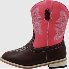 Norty Boys And Girls Classic Cowboy Boot, Fashionable And Classic Western Styling For All Year Round Wearing. Faux Leather Upper With Western Stitch Design. Side Zip Up In All Sizes. Soft Textile Lining.Durable Synthetic Outsole. Easy To Care Just Wipe With Damp Cloth Where Needed Cute Pink Boots For Fall, Pink Winter Boots For School, Casual Pink Boots For School, Playful Pink Boots With Round Toe, Pink Playful Boots With Round Toe, Playful Pink Round Toe Boots, Sparkly Combat Boots, Toddler Ugg Boots, Boys Winter Boots