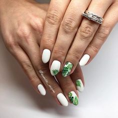 Soring Nails, Palm Nails, Tropical Nails, Nail Art Designs Summer, Green Nail, Nail Beauty, Beach Nails, Cute Acrylic Nails, Perfect Nails