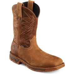 Marshall product photo Leather Western Boots For Outdoor Work, Brown Leather Insulated Moto Boots, Insulated Brown Leather Moto Boots, Rugged Waterproof Snip Toe Boots, Western Style Leather Work Boots For Outdoor Activities, Waterproof Boots With Leather Lining For Outdoor Use, Leather Snip Toe Boots For Outdoor, Outdoor Leather Boots With Snip Toe, Insulated Leather Western Boots