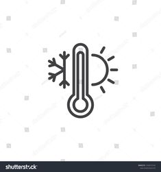 thermometer icon on white background temperature symbol for web design and mobile app development