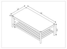 a drawing of a bed frame with drawers and slats on the bottom, along with measurements