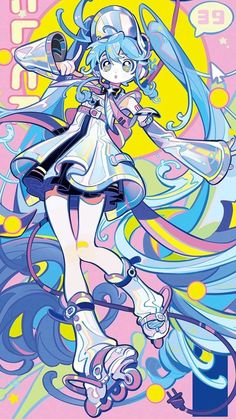 Wallpapers Ponsel, Wallpapers iPhone Holographic Character Design, Hatsune Miku Design, Hatsune Miku Art, Harajuku Art, Miku Art, Miku Hatsune Chibi, Miku Chan, Aesthetic Wallpaper Iphone, Vocaloid Characters