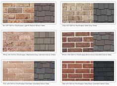 several different types of bricks are shown in this image, including one brick wall and the other