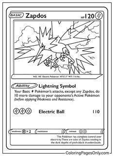 the pokemon card is shown in black and white, with an image of lightning symbol on it