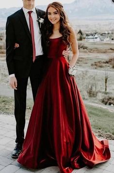 Elegant Spaghetti Straps A-line Wine Red Prom Dress with Pockets on Storenvy Prom Dress With Pockets, Burgundy Evening Dress, Satin Prom Dresses, Cheap Prom Dresses Long, Formal Ball Gown, Dresses With Pockets, Unconventional Wedding, Prom Dresses With Pockets, Cheap Evening Dresses