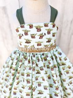 Baby Yoda Dress Grogu Dress Baby Yoda Birthday Dress Grogu - Etsy Baby Yoda Birthday, Baby Yoda Costume, Yoda Birthday, Yoda Costume, Mandalorian Costume, Cute Sundress, Handmade Costumes, Birthday Girl Dress, Disney Birthday