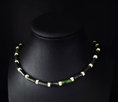 Green Jade and wood Mens Necklace, Mens Natural Gemstone Necklace, Jade Mens Necklace, Gift for Men, Mens Choker, Gift for Him *Made with natural gemstone and strong stretch cord, ideal for daily wear.  *A lifetime guarantee. So, if your bracelet ever breaks down, simply return it to me and I'll fix it and sent it back to you.  *If you can't find something you love, just contact me with your ideas and I'll help you bring them to life.  *All gemstone jewelries are cleansed before I ship out to yo Mens Choker, Thick Necklace, Natural Gemstone Necklace, Necklace Mens, Mens Necklace, Stone Choker, Mens Jewelry Necklace, Men's Necklace, Green Jade