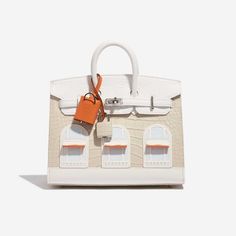 Hermès Birkin 20 Faubourg Matte Alligator / Togo / Epsom / Swift White / Beton / Orange H / Blue Brume / Craie | SACLÀB Chanel Models, Bag Wishlist, Expensive Bag, Latest Bags, Kelly Bag, Novelty Bags, Twilly, Bag Icon, My Bag