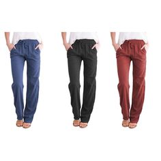 Stylish and fashionable design you can dress these trousers up and wear a smart top for special occasions. These trousers are very comfortable with a nice relaxing fit, they can be worn all day in comfort and style. They are as comfortable as tracksuit bottoms but look smarter and more fashionable. The elasticated and drawstring waist to fit your waist perfectly and comfortably. Red Trousers With Pockets, Red Relaxed Fit Trousers, Black Wide Leg Trousers, Tracksuit Bottoms, Drawstring Waist, Wide Leg Trousers, Trousers Women, Daily Wear, Wide Leg