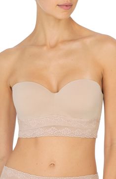 Natori Bliss Perfection Strapless Underwire Bra | Nordstrom Best Strapless Bra, Wardrobe Solutions, Longline Bra, Womens Bras, Strapless Bra, Underwire Bra, Stretch Lace, Bra Lingerie, Custom Fit