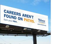 a large billboard on the side of a road with an advertisement saying, carers aren't found on paths earn your maa