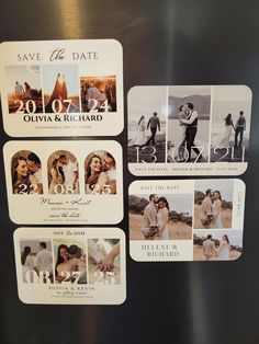 the save the date magnets are on display