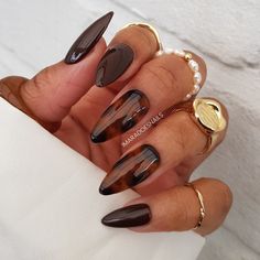 Nails Bright, Colorful Nails, Black Nail, Brown Nails, Minimalist Nails, Chic Nails, Dope Nails, Nail Arts