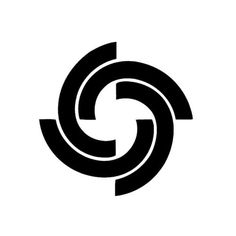 an abstract black and white logo with the letter c in it's center,