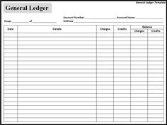 a printable general ledger form