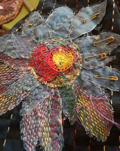 a close up of a piece of cloth with flowers on it