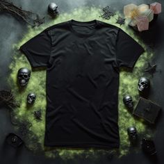 Featuring a flat lay Black Bella Canvas T-shirt mockup looking all ready for your Halloween designs ! This mockup template is perfect for anyone in the Print On Demand industry or looking for a simple and stylish lifestyle mockup. With this digital download, you'll have access to a high-quality image that'll be sure to make your shop stand out and sell those shirts! Don't wait, add this beautiful mockup to your collection today! Available colors: Black Mockup Details: Brand: BC3001 ATTN: Although most colors should match the mockups on Printify and Printful, there may be a few that are slightly off. If you encounter any issues with the color you want to use, please send me a message and I will work with you to find a solution. This is an instant download with no physical item to be shipped Black Crew Neck Top For Halloween, Black Spooky Crew Neck Top, Black Halloween Top With Sublimation Print, Spooky Black Short Sleeve Shirt, Black Halloween Fan Merchandise T-shirt, Black Shirt With Sublimation Print For Halloween, Black Basic T-shirt For Fan Merchandise, Basic Black T-shirt For Fan Merchandise, Black Short Sleeve Spooky Shirt