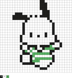 a panda bear with glasses on it's face is shown in the cross stitch pattern