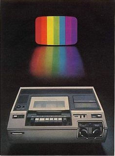 an advertisement for the nintendo game console with a rainbow light coming from it's side