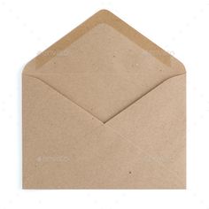 an open envelope on a white background - stock photo - images