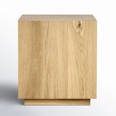 an empty wooden box on a white background