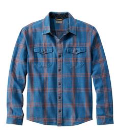 We designed this rugged shirt with a versatile midweight fabric that's comfortable year-round, in cool shades of indigo blue. Slim Fit: Cut slim through the chest, sleeve and waist. 100% cotton. Indigo-dyed fabric. Machine wash and dry. Two pockets with button-front closure. Zig-zag detailing inside collar. Locker loop inside collar for easy hanging on hooks. Imported. Fit: Untucked Slim Fit | Men's Signature Washed Indigo Shirt, Long-Sleeve, Cotton Indigo Dyed Fabric, Cool Shades, Man Weave, Woven Top, Men's Shirts, Dyed Fabric, Slim Fit Men, Fall Looks, Indigo Blue