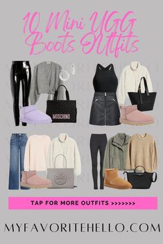 How to Wear Mini UGG Boots Outfits 10 Ways Mini Ugg Outfits, Ugg Boot Outfits, Mini Ugg Outfit, Ugg Mini Outfit, Ugg Mini Boots Outfit, Ugg Mini Boot