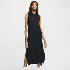 Every Stitch Considered brings intention and craft to your wardrobe. With a timeless, easy-fitting silhouette, this dress is designed with wool for a premium feel that offers both breathability and warmth. Knit Dress Black, Lifestyle Dresses, Gauze Dress, Womens Knit Dresses, Ribbed Midi Dress, Dress Home, Women Lifestyle, Tennis Dress, Knit Midi