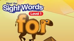 the game title for meet the sight words level 1, with an image of a camel on