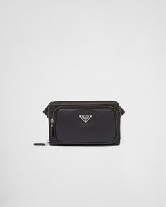 Black Leather Belt Bag | PRADA Black Prada Bag, Prada Belt Bag, Prada Messenger Bag, Prada Nylon Bag, Tape Shoulder, Bag Prada, Latest Bags, Pocket Card, Prada Saffiano