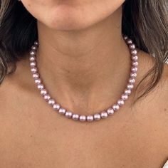 You can find these pink pearl necklaces only in our store.  Discover the privilege that perfect womens pink pearl necklaces for modern people will create in your style.  Features of the necklace: - Pearl size: 8 mm - Pearl color: Pink - Clasp:  Stainless Steel Lobster Clasp - Necklace size: 14"(36 cm), 16"(41 cm), 18"(46 cm), 20"(51 cm), and 22"(56 cm) You may choose extra chain extension (2 inches - 5 cm) - Design code: WPN0080 👉SIMPLY MESSAGE US FOR CUSTOM LENGTH NOT LISTED. ** You should see the bracelet of this special design necklace. 👇 The design is being prepared. ## I have a special offer for you. You can buy the necklace and bracelet as a set with a 10% discount. ❤️## 👇  The design is being prepared. A perfect gift to make your loved ones happy. ❤️ ** Since all of our pearl nec Feminine Pink Pearl Chain Jewelry, Pink Pearl Beaded Necklace For Gift, Pink Pearl Beaded Necklace Gift, Pink Pearl Beaded Necklace With Pearl Charm, Gift Pearl Necklace With Round Beads, Pink Pearl Jewelry With Pearl Chain, Beaded Necklace With Pearl Pendant, Pink Single Strand Pearl Necklace For Gift, Pink Pearl Drop Beaded Necklaces With Round Beads