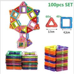 colorful plastic building blocks and toys for children