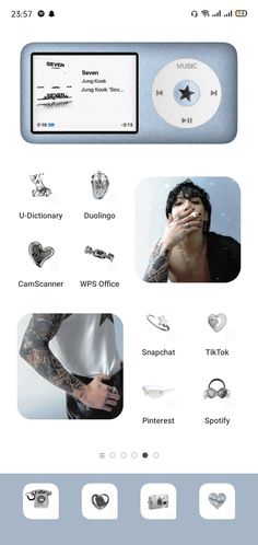 an image of a web page with various items on it