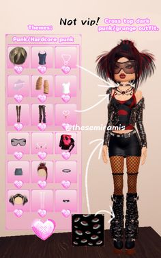 I made it myself, feel free to try this outfit by yourself!!  Tags: Halloween update, dress to impress, dti, outfit, halloween outfit, punk, Hardcore Punk, dark, roblox, панк, дресс ту импресс, роблокс Dti Outfits Non Vip Theme Hardcore Punk, Dark Dti Outfit, Dti Outfits Halloween Update, Hardcore Punk Outfits