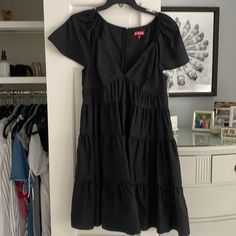 Brand New, Tags Removed But Never Worn. Unfortunately Too Large On Me! Staud Black Summer Dresses, Staud Black Dress For Night Out, Staud Black Spring Dress, Staud Black Dress For Spring, Staud Dress For Summer Night Out, Staud Dresses For Spring Night Out, Staud Casual Spring Dresses, Chic Black Staud Dress, Mini Black Dress